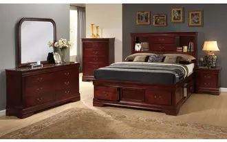 queen storage hd&ft cherry  
