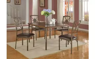 call warehouse to stock check&buildside chair - 2pk, upholstered, finish: dark walnut  