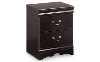 TWO DRAWER NIGHT STAND Huey Vineyard BlackB128-92 ASHLEY