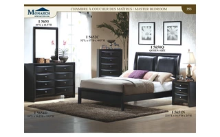 BLACK FRAMED MIRROR 
 PG353 I5653M I5653M MONARCH SPECIALTIES