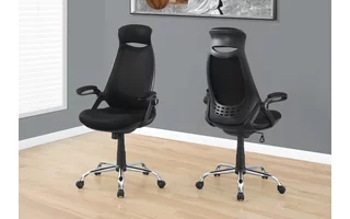 OFFICE CHAIR - BLACK MESH / CHROME HIGH-BACK EXECUTIVE I7268 I7268 MONARCH SPECIALTIES