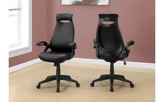OFFICE CHAIR - BLACK LEATHER-LOOK / MULTI POSITION I7276 I7276 MONARCH SPECIALTIES