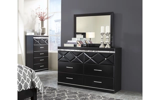 BEDROOM MIRROR FANCEE BLACK FANCEE B348-36 ASHLEY
