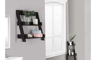 BATHROOM ACCENT - 24 H - CAPPUCCINO WALL MOUNT SHELF I3436 I3436 MONARCH SPECIALTIES
