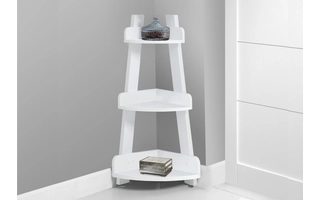 BATHROOM ACCENT - 34 H - WHITE CORNER ETAGERE I3438 I3438 MONARCH SPECIALTIES