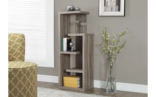 BOOKCASE - 48 H - DARK TAUPE ACCENT DISPLAY UNIT I2467 I2467 MONARCH SPECIALTIES