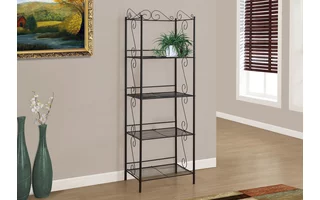 BOOKCASE - 70 H - COPPER METAL ETAGERE I2103 I2103 MONARCH SPECIALTIES