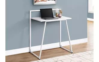 monarch specialties  computer desk - 30 l - juvenile white - white metal in 