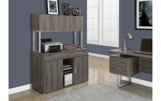 OFFICE CABINET - 48 L - DARK TAUPE STORAGE CREDENZA I7067 I7067 MONARCH SPECIALTIES