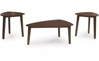 occasional table set (3/cn) lyncott brown
