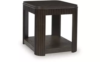 rectangular end table carlibrie warm brown