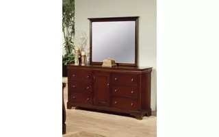 VERSAILLE DEEP MAHOGANY DRESSER MIRROR 201484 201484 COASTER
