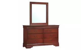 LOUIS PHILIPPE RED BROWN DRESSER MIRROR 200434 200434 COASTER