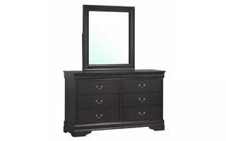 LOUIS PHILIPPE BLACK DRESSER MIRROR 201074 201074 COASTER