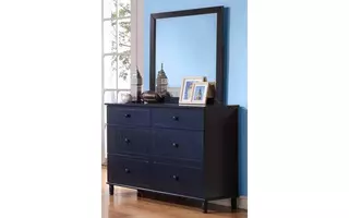 ZACHARY COTTAGE NAVY MIRROR 400694 400694 COASTER