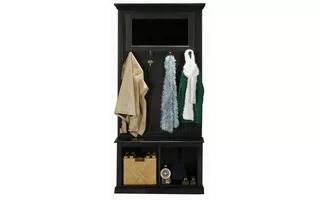 HALL TREE TOP, MIRROR ON TOP, 4 DOUBLE COAT HOOKS, BEAD BOARD DETAILING, (THIS UNIT MUST BE USED WITH THE 72417)*GLASS*NG*FINSISH*BK, SW, WH 72416 72416 EAGLE