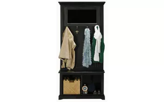 HALL TREE TOP, MIRROR ON TOP, 4 DOUBLE COAT HOOKS, BEAD BOARD DETAILING, (THIS UNIT MUST BE USED WITH THE 72417)*GLASS*NG*FINSISH*CC, CM, CO, CR, EC, GO, HG, IV, UN 75416 75416 EAGLE