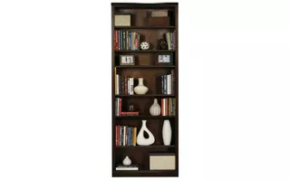 84 TALL OPEN BOOKCASE, 4 ADJUSTABLE WOOD SHELVES, 1 FIXED WOOD SHELF, PLAIN BASE*GLASS*NG*FINSISH*CC, CM, CO, CR, EC, GO, HG, IV, UN 75984 75984 EAGLE