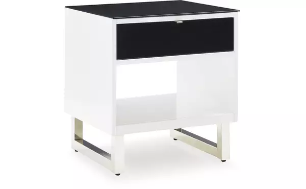 gardoni white/black rectangular end table by ashley