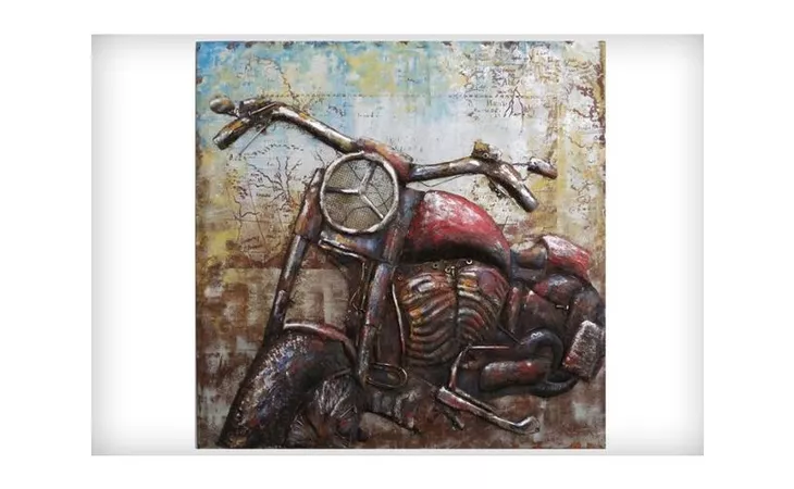 F017  PEACE MOTORCYCLE PAINTING