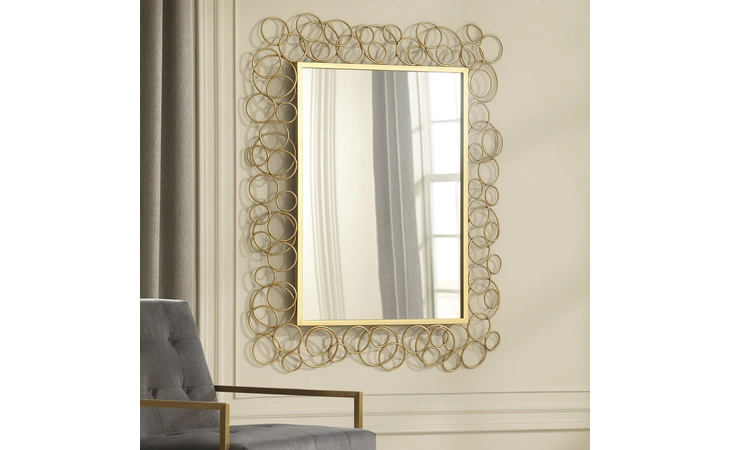 A8010104 DHAVAL ACCENT MIRROR DHAVAL GOLD FINISH