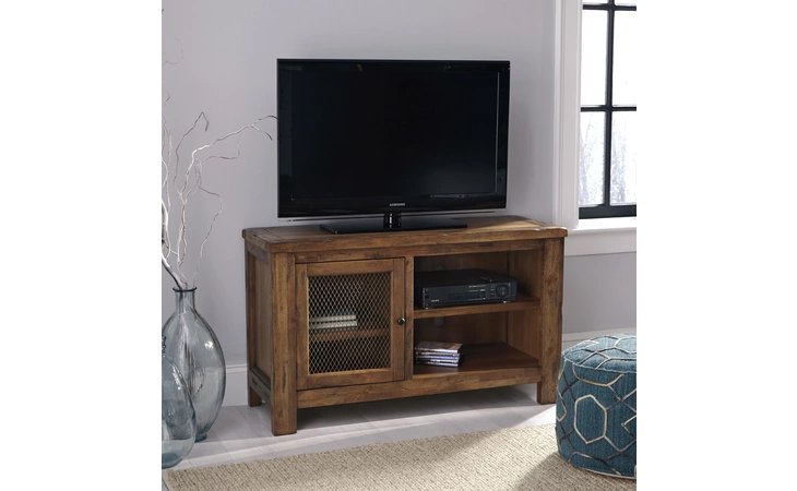 W830-18 TAMONIE - RUSTIC BROWN TV STAND WITH FIREPLACE OPTION