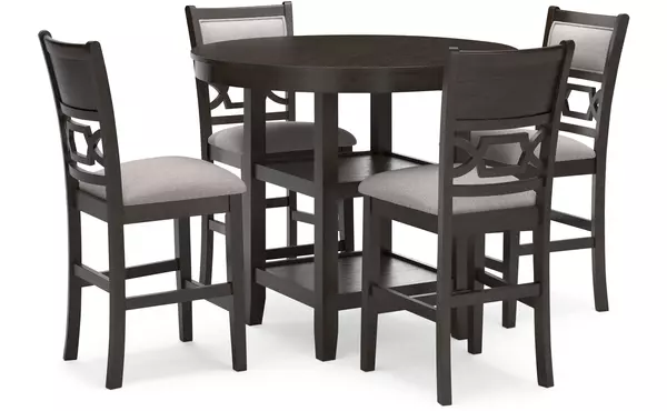 langwest brown drm counter table set (5/cn) by ashley