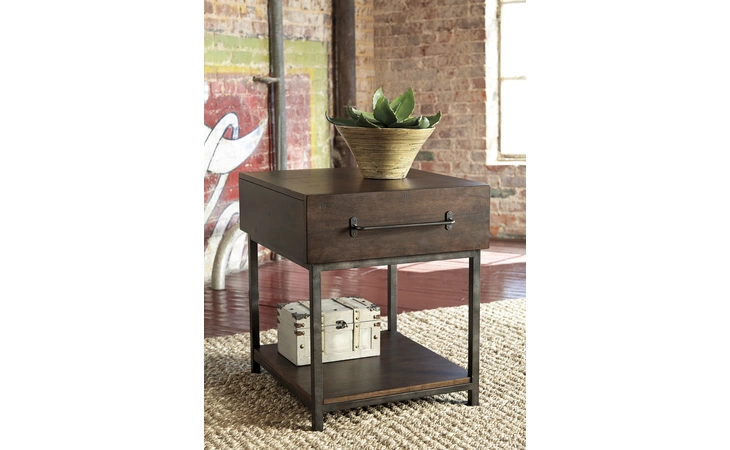 T913-3 STARMORE - BROWN RECTANGULAR END TABLE STARMORE
