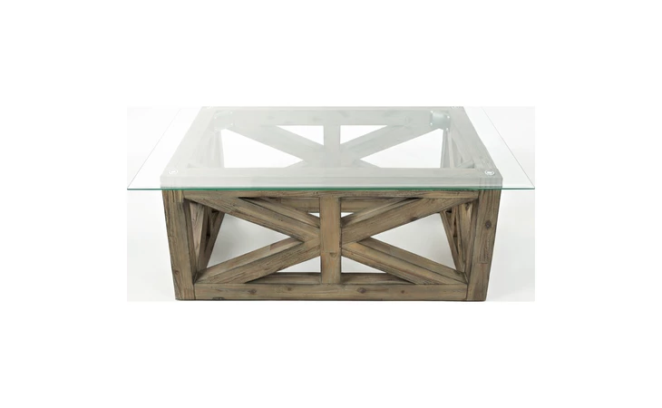 873-1G URBAN ICON COLLECTION RECTANGLE COFFEE TABLE 8MM TEMPERED GLASS TOP