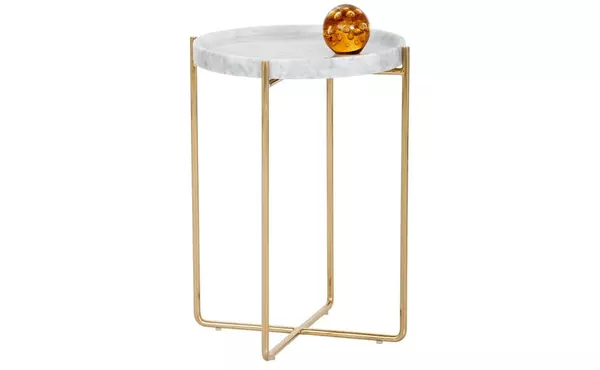 liv  liv side table - white marble by sunpan