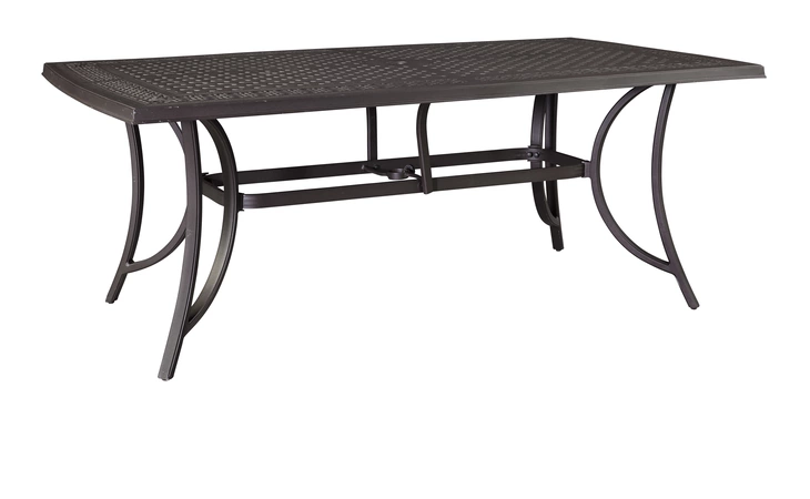 P456-625 Burnella - Brown RECT DINING TABLE W UMB OPT