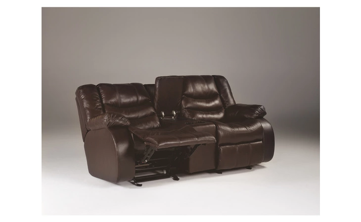 9140194 Leather D DBL REC LOVESEAT W CONSOLE