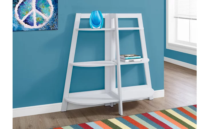 I2427 BOOKCASE - 48 H - WHITE ACCENT ETAGERE MONARCH SPECIALTIES  I2427