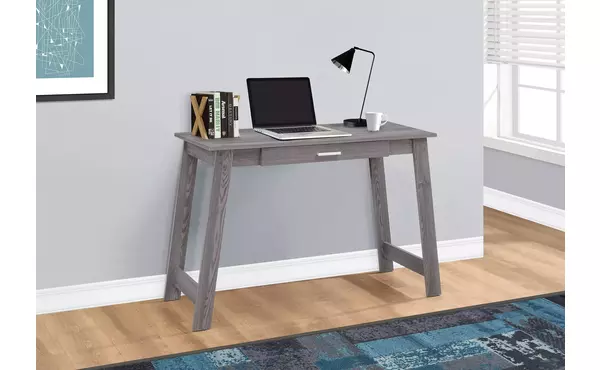 computer desk - 42 l - grey with a storage drawer by monarch specialties