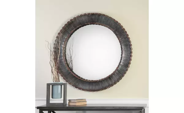 tanaina round mirror by uttermost