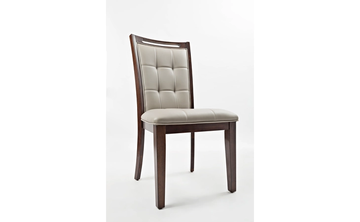 1672-385KD MANCHESTER COLLECTION UPH DINING CHAIR- GREY PU  (2/CTN) MANCHESTER COLLECTION