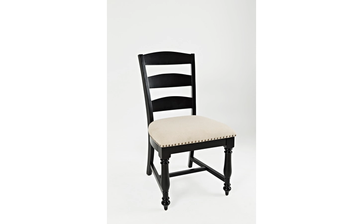 1786-140KD CASTLE HILL COLLECTION LADDERBACK DINING CHAIR W UPH SEAT (2 CTN)