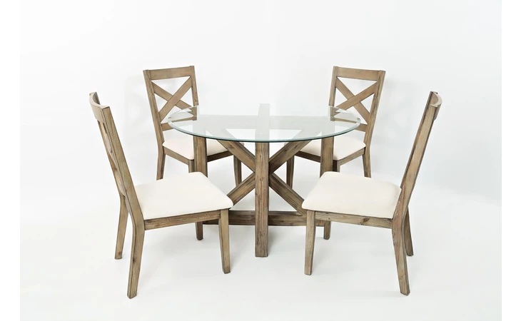 872-628KD HAMPTON ROAD COLLECTION X BACK DINING CHAIR W UPH SEAT 2 CTN
