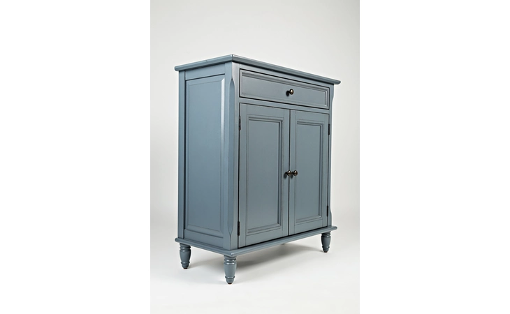 39023A AVIGNON COLLECTION ACCENT CABINET W DRAWER, 2 DOORS - CORNFLOWER FINISH