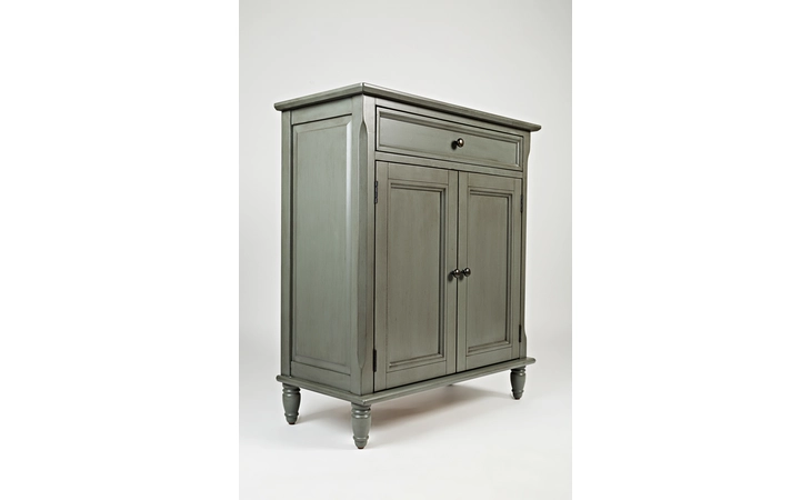 39033A AVIGNON COLLECTION ACCENT CABINET W DRAWER, 2 DOORS - STORM GREY FINISH