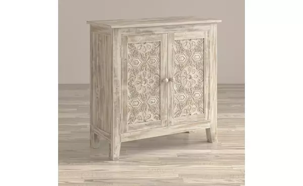 1730 global archive  hand-carved accent chest w/2 doors hand-carved accent chest by jofran