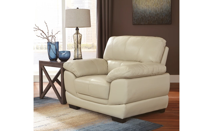 1220320  CHAIR FONTENOT CREAM STATIONARY LEATHER