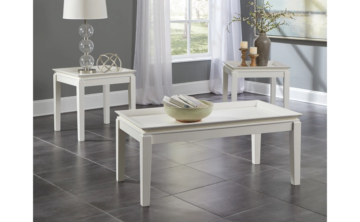 T262-13 ARDINTOWN OCCASIONAL TABLE SET (3 CN) ARDINTOWN WHITE