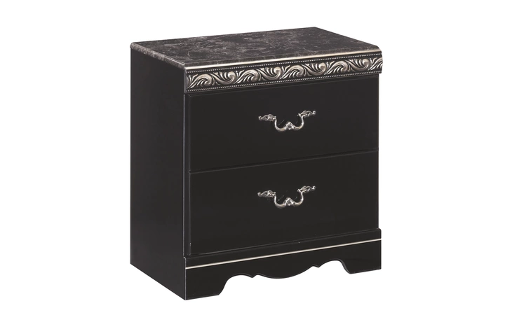 B104-92 CONSTELLATIONS - BLACK TWO DRAWER NIGHT STAND