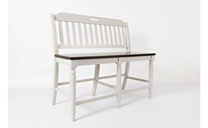 1771-BS48KD ORCHARD PARK COLLECTION SLATBACK COUNTER HEIGHT BENCH (1/CTN) ORCHARD PARK COLLECTION