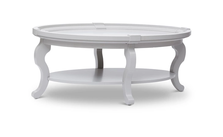 1740-1 CHATEAU COLLECTION OVAL COFFEE TABLE W SHELF