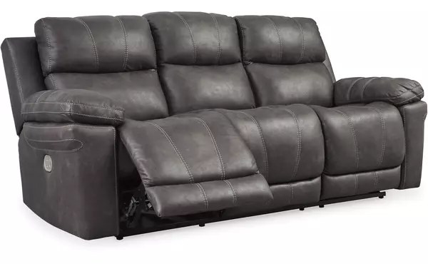 erlangen midnight pwr rec sofa with adj headrest by ashley