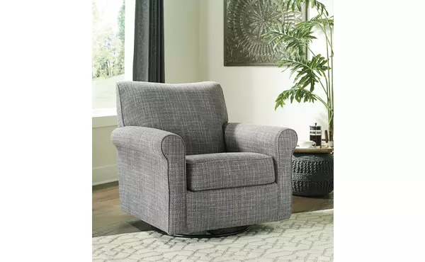 renley  swivel glider accent chair by ashley