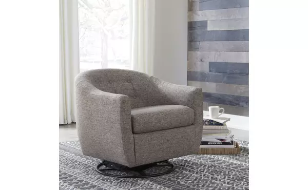 upshur  swivel glider accent chair by ashley