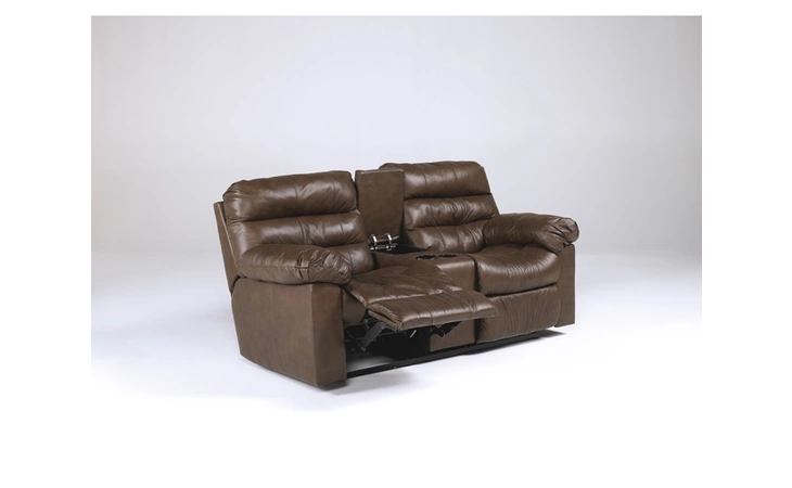9440094 Leather DOUBLE REC LOVESEAT W CONSOLE